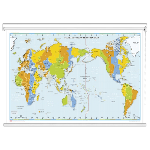 세계지도 표준시간 (한글영문표기) 스카이 롤스크린