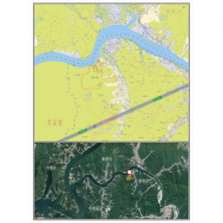 [항공사진] 토지이용도 소유필지 지적도 - 지도몰 맞춤 지도제작 문의