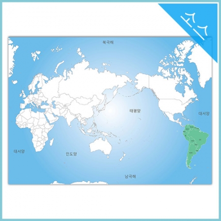 세계지도(남아메리카 -국가별경계지도[디자인소스]