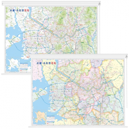 서울 수도권 지도 롤스크린