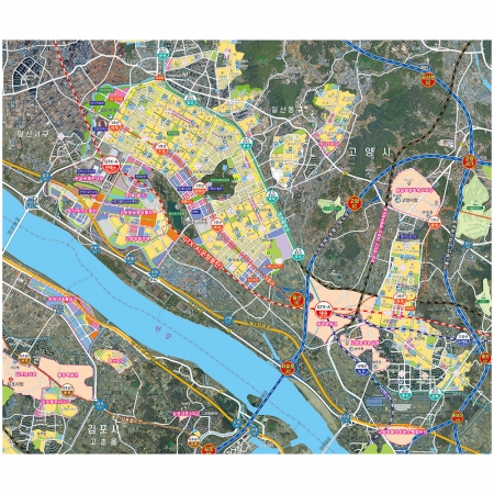 [분양사무소] 일산신도시 부동산 개발계획도 데이터 판매 - 지도몰 맞춤 지도제작 문의